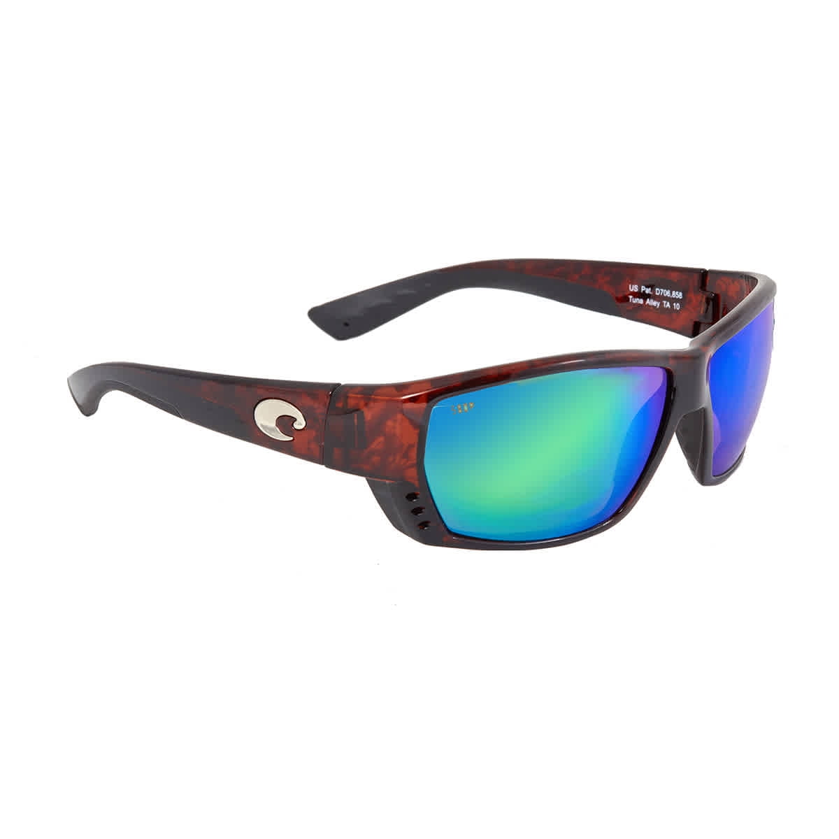 Costa Del Mar Sunglasses for Men - Tuna Alley Readers Mens Polarized Sunglasses - Fishing, Boating & Beach - 580P Tortoise/Green Mirror Copper Matte, C-Mate 1.50, Size 62