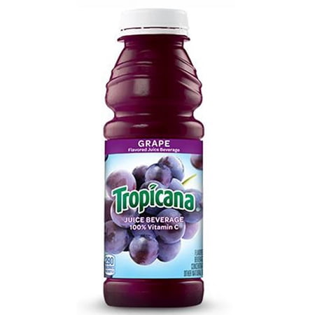 Tropicana 100% Vitamin C Grape Juice Beverage 15.2 oz Plastic Bottles - Pack of 12