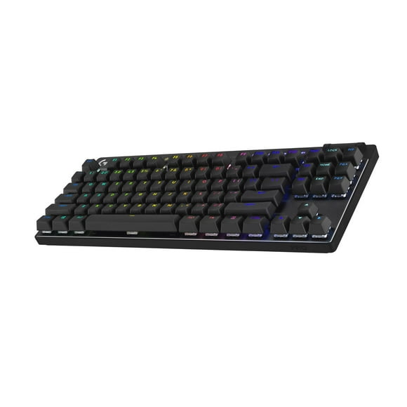 Logitech G PRO X 60 LIGHTSPEED Wireless Gaming Keyboard, Ultra Compact TKL 60% Mechanical Keyboard for Windows PC, LIGHTSYNC RGB, Dual-Shot PBT Keycaps, GX Optical Linear Switches - Black