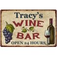 thumbnail image 1 of Tracy's Rustic Wine Bar Sign Wall Decor Kitchen Gift 12 x 18 Matte Finish Metal 112180056295, 1 of 1