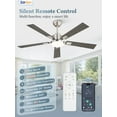 thumbnail image 3 of Zardon 52 Inch Modern Ceiling Fan with Light and Remote & APP Control, Adjustable Downrod Mount, 6 Speeds, Ultra Quiet DC Motor, Reversible Nickel Blades, 3 of 10