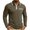 Green, variant on Henley Shirts for Men Long Sleeve 1/4 Zip Up Collared Polo Shirts Causal Solid Pull on Tees with Pocket, XL