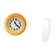 thumbnail image 5 of Reloj de pared analógico contemporáneo y silencioso, y lámpara de pie con pantalla sencilla y protector de bombilla de papel, ideal para cocina, comed, 5 of 8