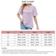 thumbnail image 5 of Camisa de manga acampanada, camisa de manga corta para mujer Camisa de color puro para mujer Camisa suelta de manga acampanada Diseño de última generación, 5 of 5