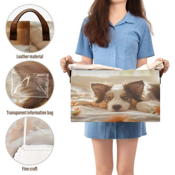 BZSMCE Collapsible Fabric Cube Storage Bins Followe and Dog Design Pattern Storage Box