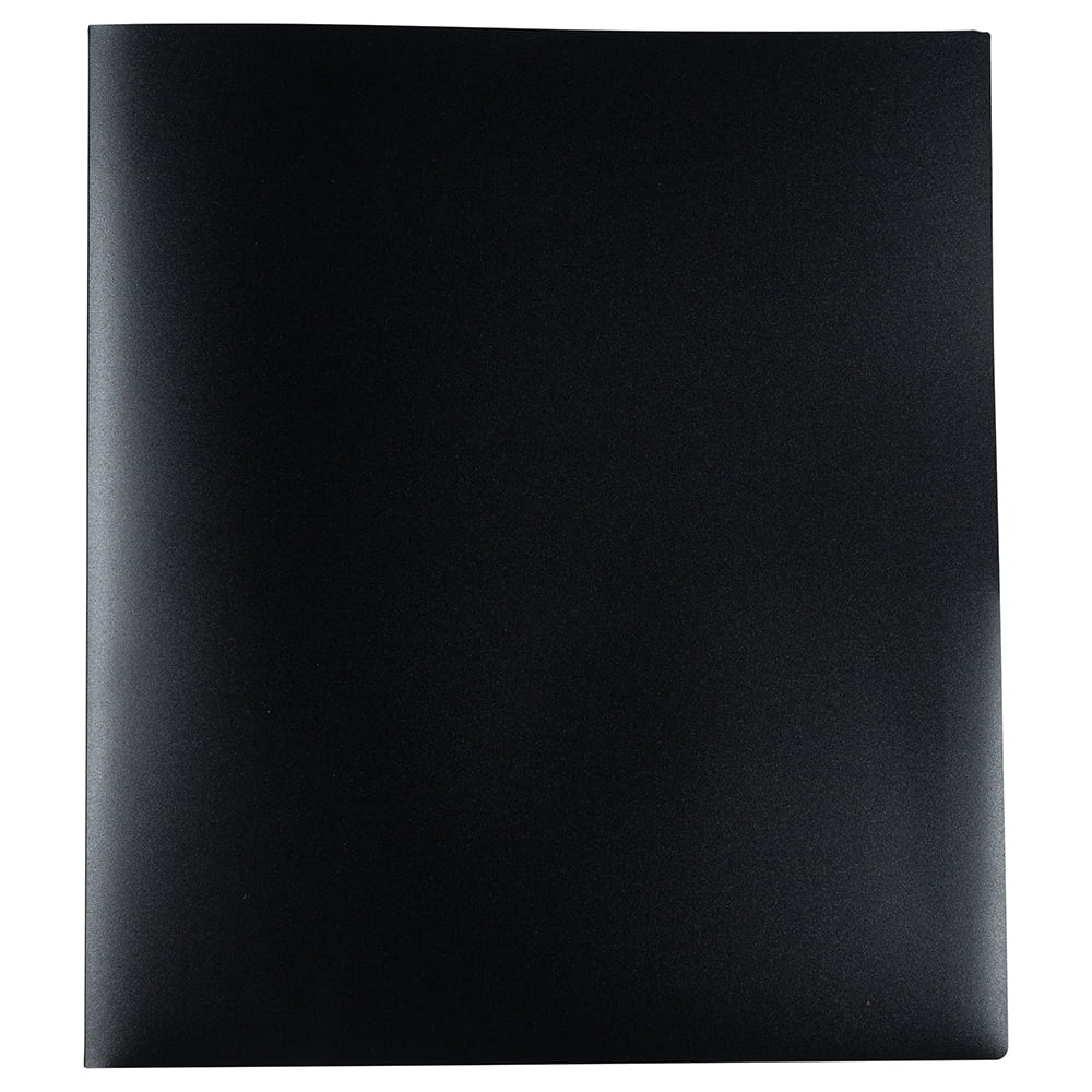 JAM Paper Heavy Duty Plastic Multi Pocket Folders, 10 Pocket Organizer, Black, Bulk 72/Pack