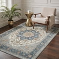thumbnail image 2 of KUETH 5X7 Vintage Area Rugs Machine Washable Rugs for Living Room, Non Slip Flat Pile Rug with Rubber Backing, Boho Rug for Entryway Bedroom Dining Room Home Office, 2 of 13