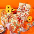 thumbnail image 5 of Fall Ribbon Wired , Thanksgiving Pumpkin Buffalo Plaid Ribbon with Wire for Wreaths Crafts Fall Decor, 5 of 5