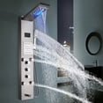 thumbnail image 2 of LED Shower Panel Column LED Hand Shower Waterfall Tower Massage Body Jets Bathroom Brushed Nickel, 2 of 11