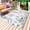 White Red Orange Tan, variant on Seahorse Coastal Outdoor Rug 3x5 Ft - Reversible Patio Rug Outdoor Camping Rugs, Summer Beach Ocean Shell Jellyfish Starfish Indoor Outdoor Area Rugs, Non-Slip Outdoor Carpet Runner for Deck/Porch