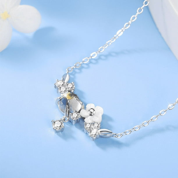 Collar de acero de titanio con incrustaciones de color, cadena de clavícula, collar de estrella, collar de luna para mujer