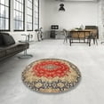 thumbnail image 4 of Ahgly Company Machine Washable Indoor Rectangle Traditional Fire Brick Red Area Rugs, 7' x 9', 4 of 7
