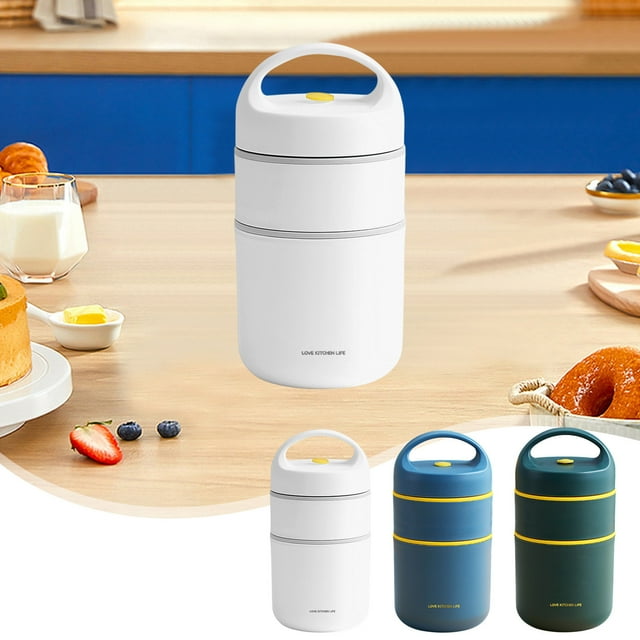 Cagogo under $5 3Pcs Insulated Lunch Box, Insulated Lunch Box Soup Thermos, Stainless Steel Food Jar, Portable Breakfast Container, Heat Preservation Lunch Bucket, Compact Soup Cup