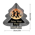 thumbnail image 3 of Stylish Metal Hanging Christmas Tree Wind Spinner - Concentric Circle Design with Festive Silhouettes for Garden & Yard Decor, 3 of 7