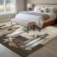 thumbnail image 4 of Vintage Flowers Area Rugs 6'x9', Washable Small Throw Rugs for Kitchen Dining room, Birds Retro Art Elegant Farmhouse Indoor Outdoor Rug Non-Slip Low Pile Carpet Runner Reversible Floor Mats, 4 of 8