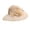 Khaki, variant on Womens Lace Mesh Flower Large Brim Hat Childrens Summer Beach Sun Hat Fishermans Hat,Color:Pink