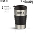 thumbnail image 5 of Keurig® 12oz Stainless Steel Insulated Coffee Travel Mug, Fits Under Any Keurig® K-Cup Pod Coffee Maker (including K-15/K-Mini), Silver, 5 of 11