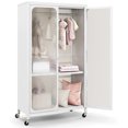 thumbnail image 1 of Costway Armoire de Rangement Armoire Mobile Garde-Robe avec Tringle et Tablette Ajustable, 1 of 10