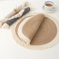 thumbnail image 6 of 6Pcs Round Tassels Dining Table Mat Placemats Heat Resistance Placemats Cup Mat Table Decorations for Dining Table, 6 of 9