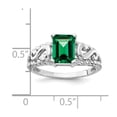 thumbnail image 2 of Auriga Fine Jewelry 14K White Gold 8x6mm Emerald-cut Mount St. Helens Ring for Women Size 6, 2 of 4