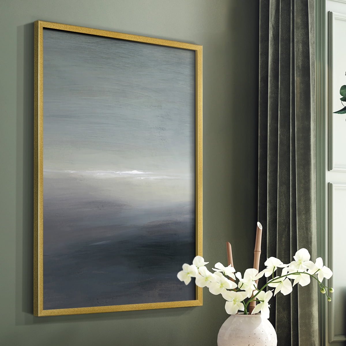 Windy Moor II Framed Print - Solid Wood in Single Picture Frame Solid Wood 2 Framed Print