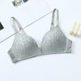 thumbnail image 4 of Azrian Womens Plus Size Bras,Women's Sexy Steel Free Bra Lace Breathable Gathering Thin Triangular Cup Girl's Underwear Small Bra Bras 2023 Deals on Sale, 4 of 5