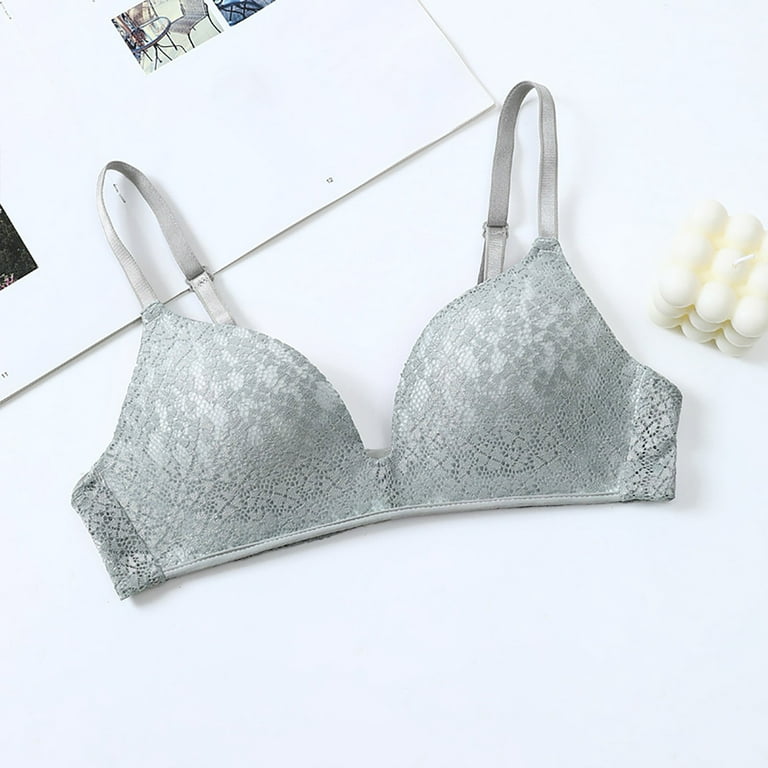 YYDGH Full Figure Minimizer Bra for Women T Shirt Brasieres Underwire  Lightly Lined Plus Size Push Up Padded Smoothing Full Coverage Bra Gray XS