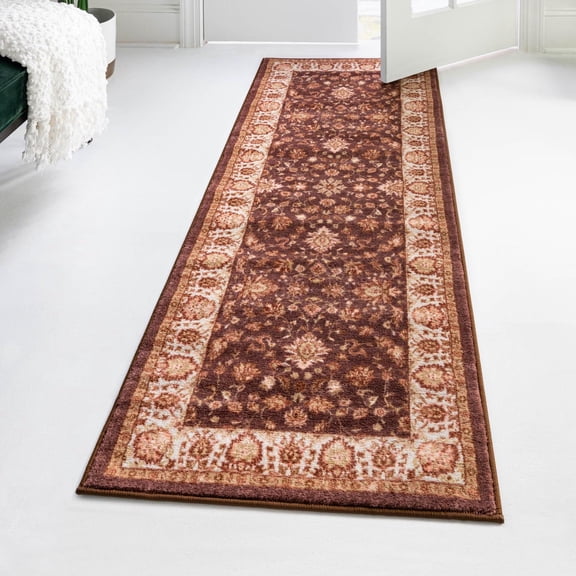 Unique Loom Medina Collection Area Rug - Hijaz (2' 2" x 5' Runner Coffee Brown/Orange)
