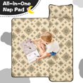 thumbnail image 4 of Geometric Diamond Beige Pattern Teens Toddler Nap Mat with Pillow, Sleeping Mat Bag for Preschool Daycare 60"x20", 4 of 6