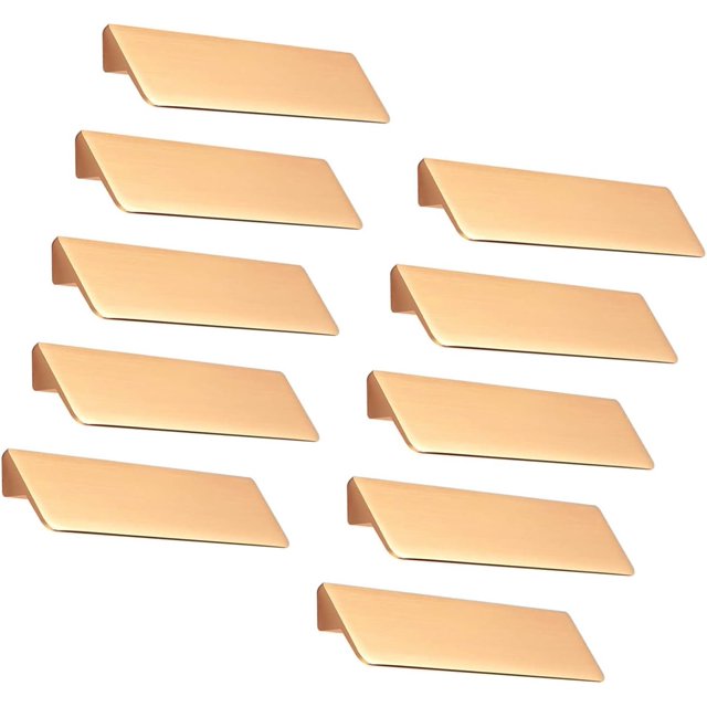 Tiradores de puertas de armarios de cocina 10 pomos XCF Aleación de aluminio Dorado 128 mm