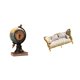 thumbnail image 1 of Figura de globo terráqueo, estatua moderna, reloj de mesa coleccionable, adorno artístico para estante, oficina, chimenea, dormitorio, armario, casa d, 1 of 8
