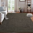 thumbnail image 1 of Garvee 8'x10' Area Rugs Braided Print Rug, Machine Washable Indoor Rug Non-Slip Low Pile Farmhouse Solid Carpet for Bedroom, Living Room, Dining Room Office, Brown, 1 of 10
