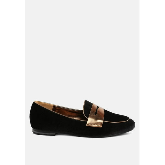 Malta Penny Strap Velvet Loafers