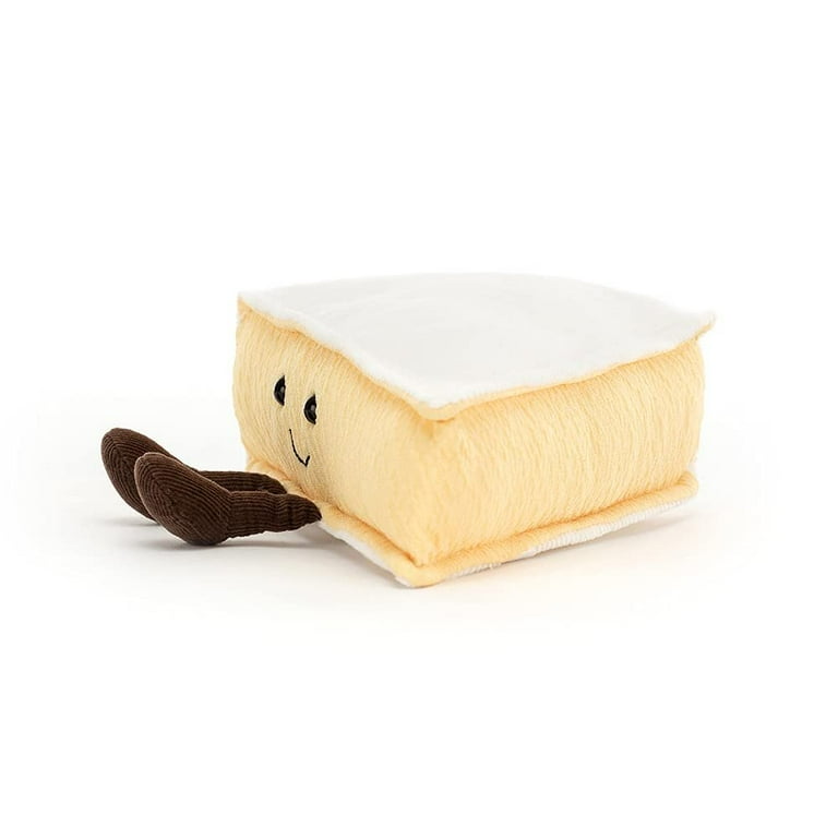 新品　 Amuseables Brie ブリーチーズ　チーズ Jellycat, Amuseables Brie Cheese Plush, 9x4 inches, Soft Toy