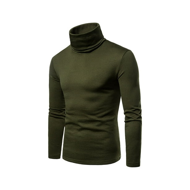 Minnieouse Camisa térmica para hombre, jersey de manga larga de cuello alto de algodón, ropa interior de invierno para oficina y escuela, ropa Type5 NO5