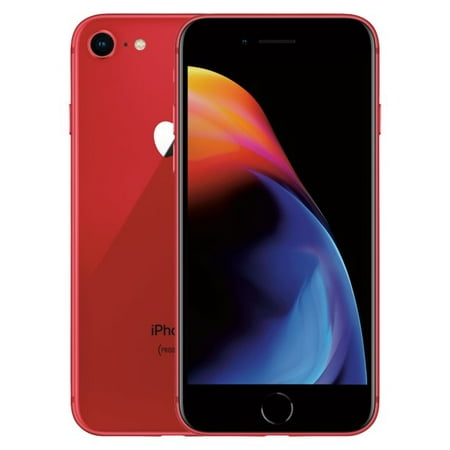 Restored Apple iPhone 8, 64 GB, Red - Fully Unlocked - GSM and CDMA compatible (Refurbished)