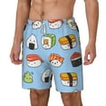 thumbnail image 2 of Gaeub Kawaii Sushi Mens Swim Trunks Stretch Beach Shorts Quick Dry for Men Swim Shorts Swimwear with Pockets- X-Large, 2 of 9