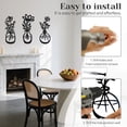 thumbnail image 6 of Metal Wall Art Decor Rustic Home Decor Modern Farmhouse Dining Room Housewarming Gifts Minimalist Flower Wall Decors for Livingroom Bathroom Bedroom 3PCS Design 8, 6 of 6