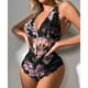 thumbnail image 3 of Conjunto de lencería Body Ropa interior Deep V Cross Porno Ropa de dormir Tmvgtek para mujer Negro T XL, 3 of 5