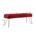 thumbnail image 5 of Weston Home Addison Upholstered Bench, Red, 5 of 8