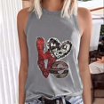 thumbnail image 2 of Camiseta sin mangas con cuello redondo y letras a la moda de verano para mujer, blusa, jersey Pompotops  lopia993288, 2 of 5