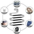 thumbnail image 6 of Space Saving Non-Slip 4 Pack S-Shape Trousers Hangers,Stainless Steel Closet Storage Organizer for Pants, Jeans & Scarves(Black), 6 of 8