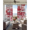 thumbnail image 3 of Valentine's Day Blackout Curtains for Bedroom, Thermal Insulated Window Treatment, Love Postmark Mails Retro Red Grommet Top Blackout Draperies and Drapes for Basement 27.5"x39" 2 Panels, 3 of 8