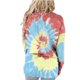 thumbnail image 4 of Sudadera con efecto tie-dye roja para mujer, de manga larga y cuello redondo, talla XXL, 4 of 6
