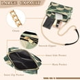 thumbnail image 3 of FORMRS Women Crossbody Purse with Chain Strap Vegan Leather Shoulder Handbag, Green Abstract Shapes, 3 of 7