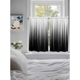 thumbnail image 3 of Black White Living Room Curtains 2 Panel, Modern Geometric Abstract Gradient Striped Cafe Window Treatment, Farmhouse Bedroom Bathroom Kitchen Curtains Drapes 104"x54", 3 of 6