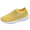 thumbnail image 1 of Womens Rhinestones Glitter Fashion Mesh Walking Shoe Casual Slip-ons Breathable Non-slip Comfortable, 1 of 5