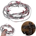 thumbnail image 7 of 1PC Vintage Faux Barbed Wire, Fake Rusted Barbed Wire Outdoor Decor, Realistic Lightweight Barbwire Cord for Halloween Party Decoration, Haunted House Spooky Atmosphere Indoor Outdoor Use, 7 of 7