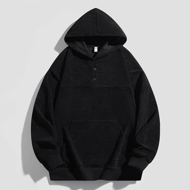 WILLBEST Sudaderas De Hombre Sudadera con Capucha para Hombre Otoño Casual Suelta Sudadera con Capucha De Gran Tamaño Sudadera con Capucha De Color Sólido Mediana