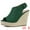 Emerald Green, variant on Slingback Platform Wedges Heel Espadrille Wedge Sandals Beige 6